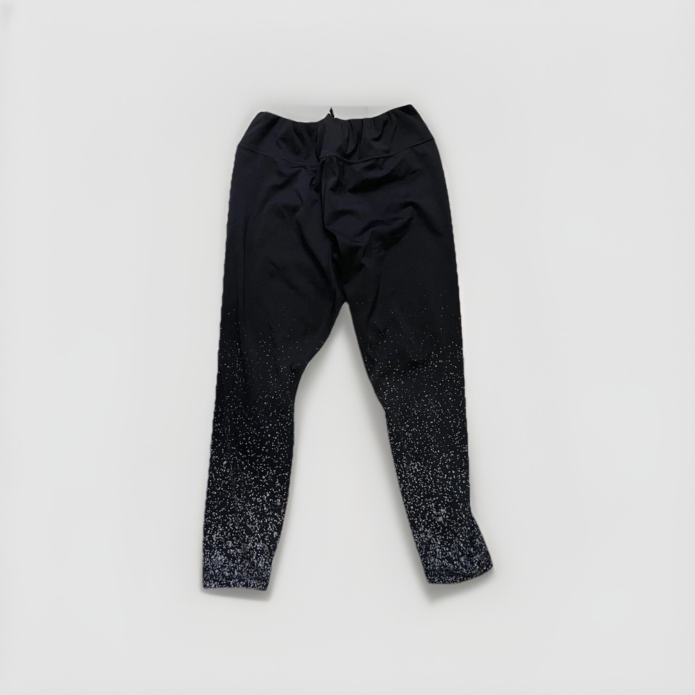 ATHLETA 383956 CONTENDER Splatter WOMENS XL Extra Large LEGGINGS PANTS Black